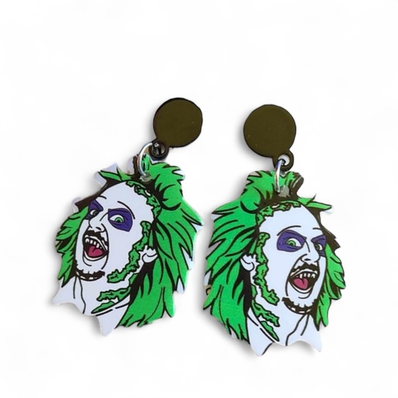 NWOT Beetlejuice dangle, stud earrings halloween goth - Picture 1 of 1